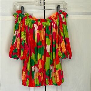 Flying Tomato Multicolor Off-Shoulder Blouse